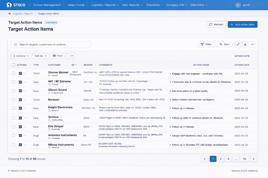 Sales Activity and Opportunity Tracking CRM - CRM built with Laravel, MySQL, jQuery, Tailwind CSS, DataTables, PDF Generation
